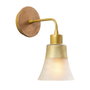 Opviq Lámpara de Pared N-131 Hierro y Cristal Dorado